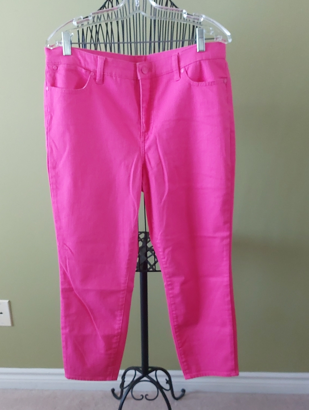Talbots Hot Pink Ankle-Length Slim Jeans
